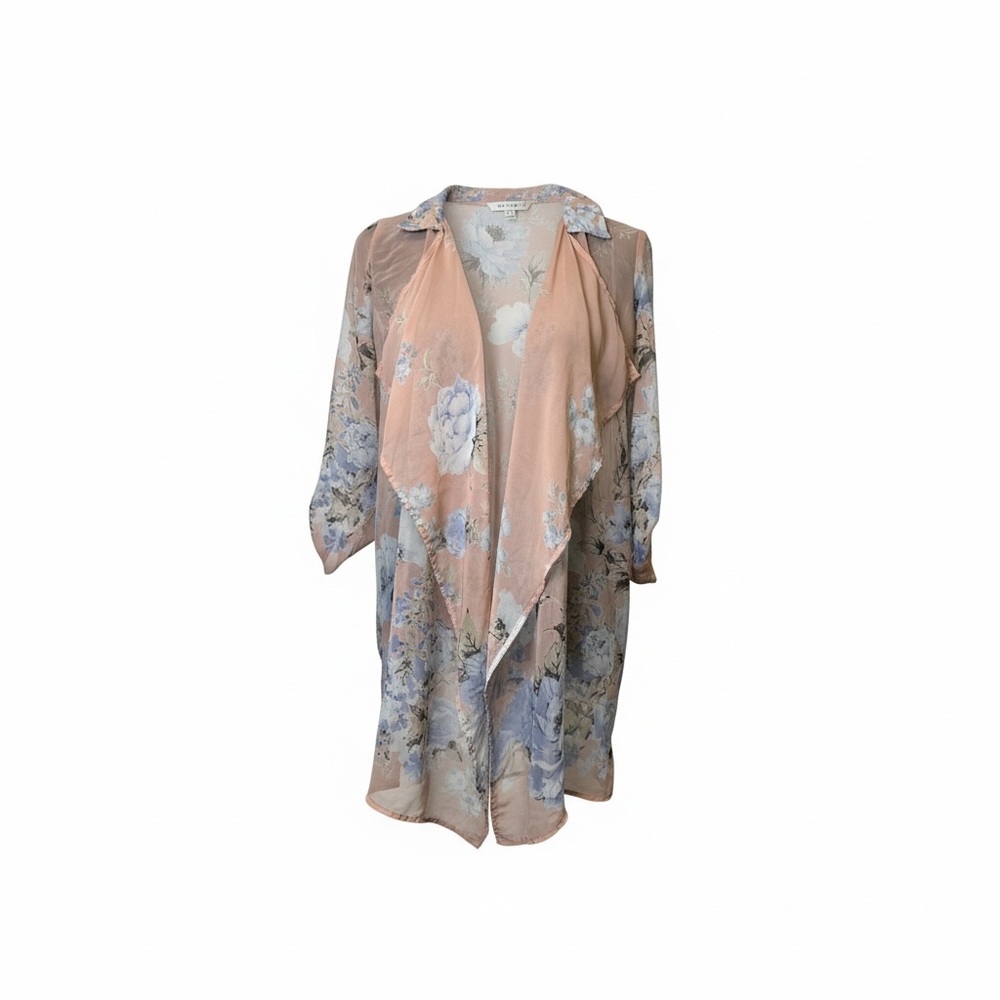 Forever 21 Peach Floral Sheer Cover-